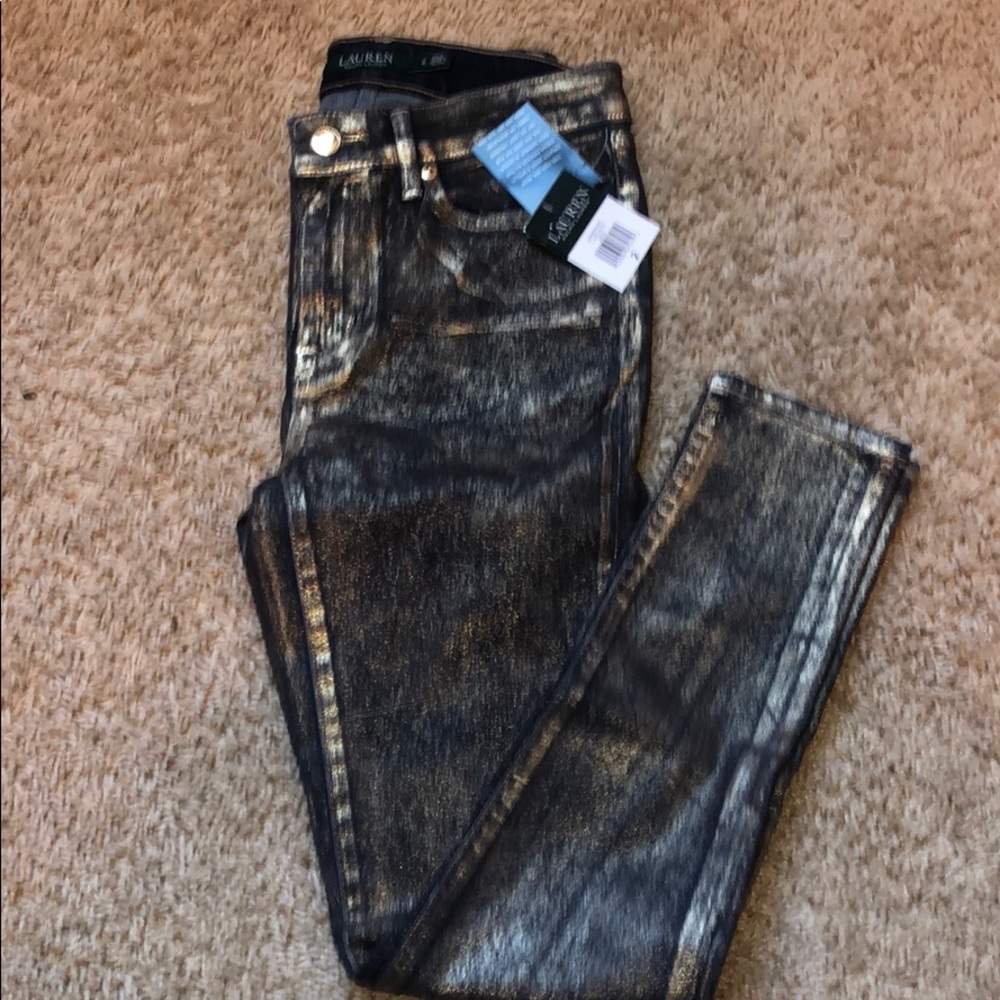 Lauren Ralph Lauren Metallic Jeans